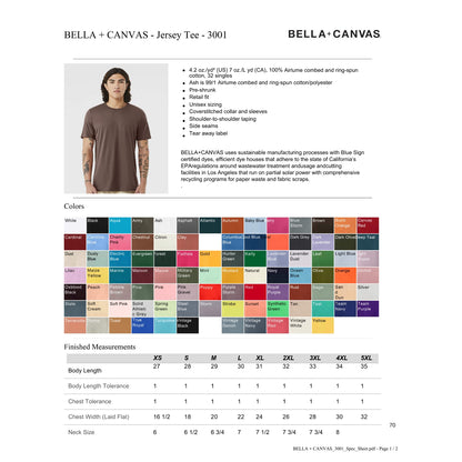 BELLA + CANVAS - Jersey Tee - 3001